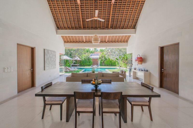 Nyaman Villas Indoor Living and Dining Area, Seminyak | 6 Bedroom Villas Bali