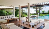 Shalimar Villas Living Area with Pool View, Seseh | 6 Bedroom Villas Bali