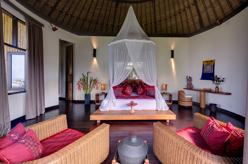 Taman Ahimsa Bedroom with Mosquito Net, Seseh | 6 Bedroom Villas Bali
