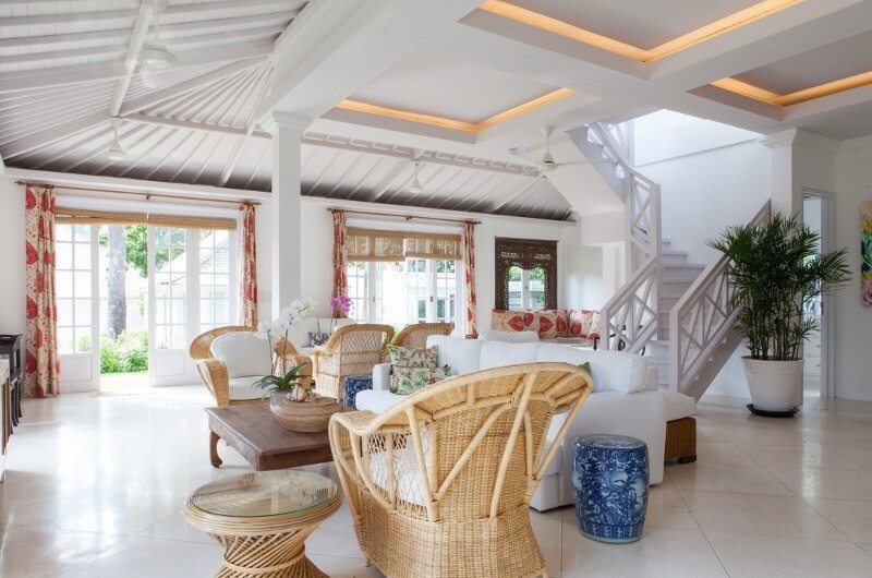 The Cotton House Living Area with Up Stairs, Seminyak | 6 Bedroom Villas Bali