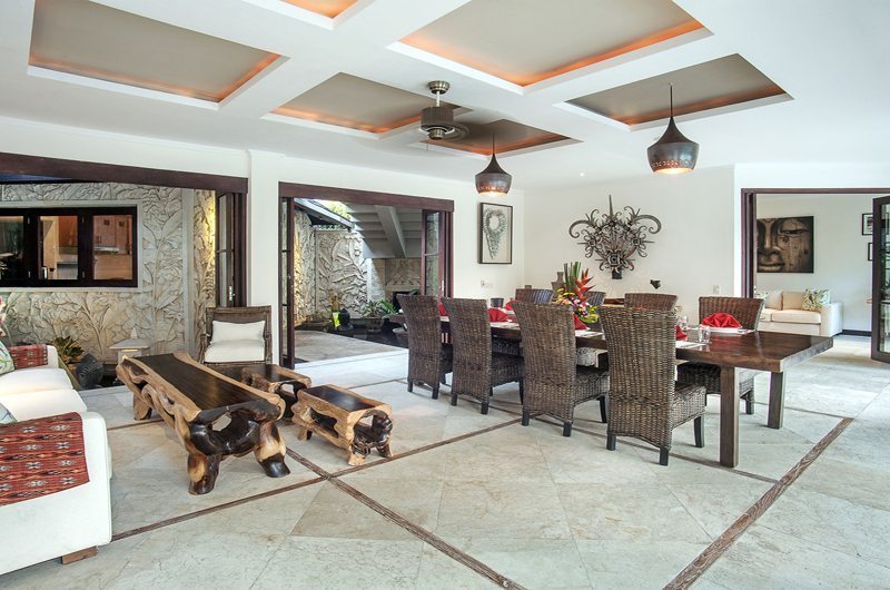 Villa Avalon Bali Living and Dining Area, Canggu | 6 Bedroom Villas Bali