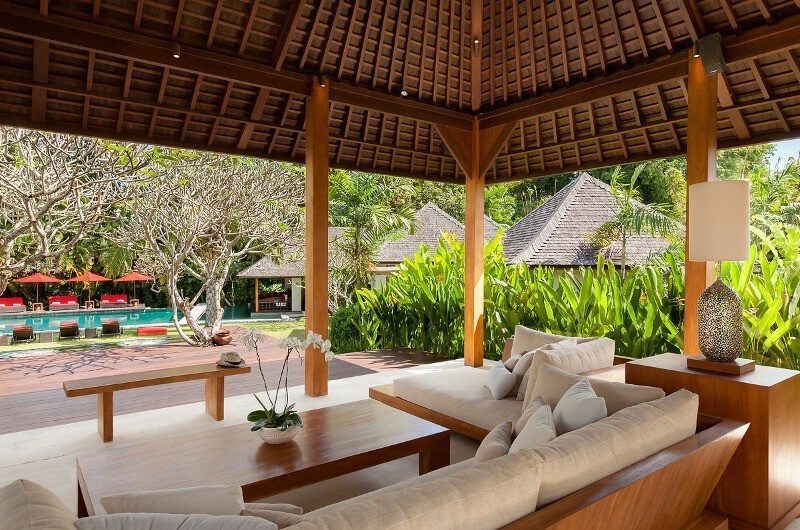 Villa Beji Pool Side Seating Area, Canggu | 6 Bedroom Villas Bali