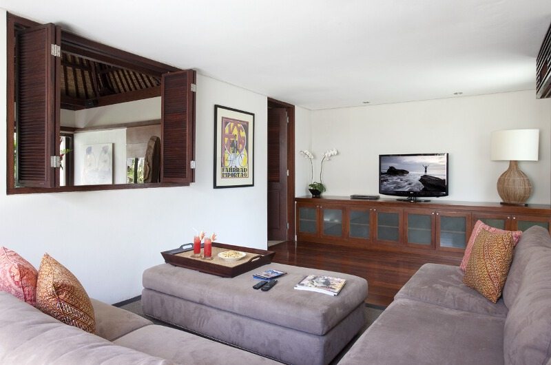 Villa Lilibel Lounge Area with TV, Seminyak | 6 Bedroom Villas Bali