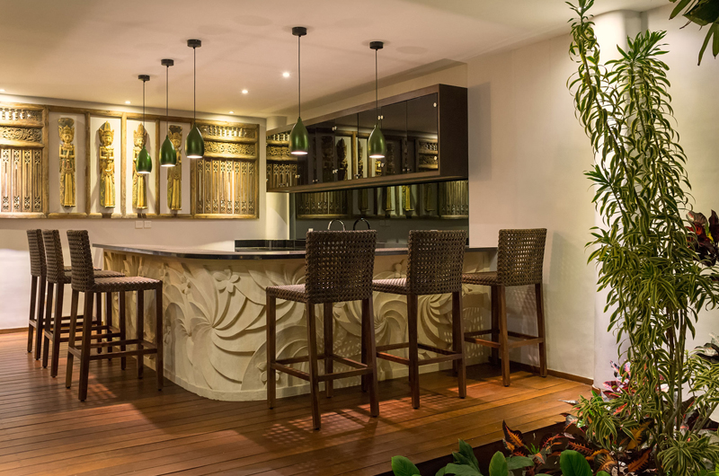 Villa Luwih Bar Counter with Wooden Floor, Canggu | 6 Bedroom Villas Bali