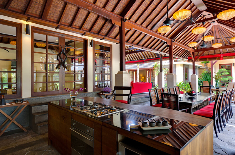 Villa San Kitchen and Dining Area, Ubud | 6 Bedroom Villas Bali