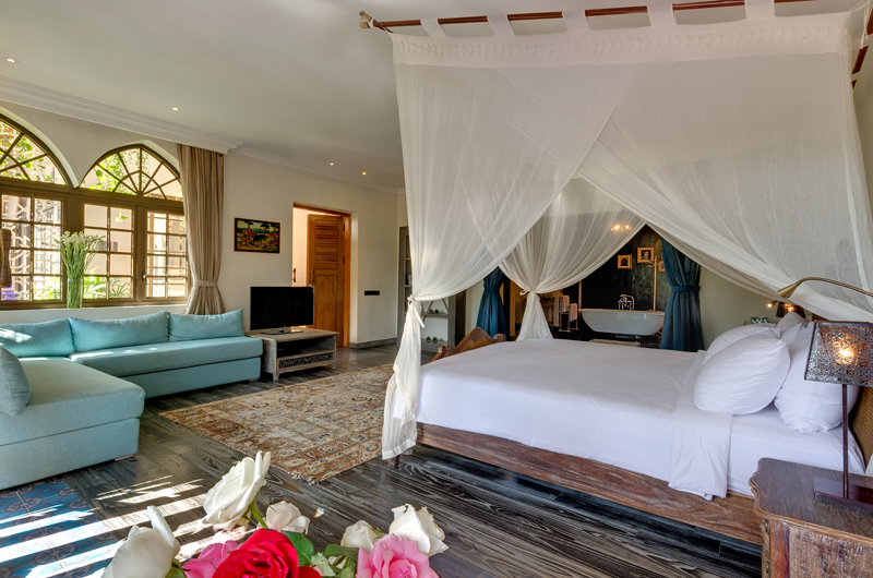 Villa Sayang D'Amour Bedroom with TV, Seminyak | 6 Bedroom Villas Bali