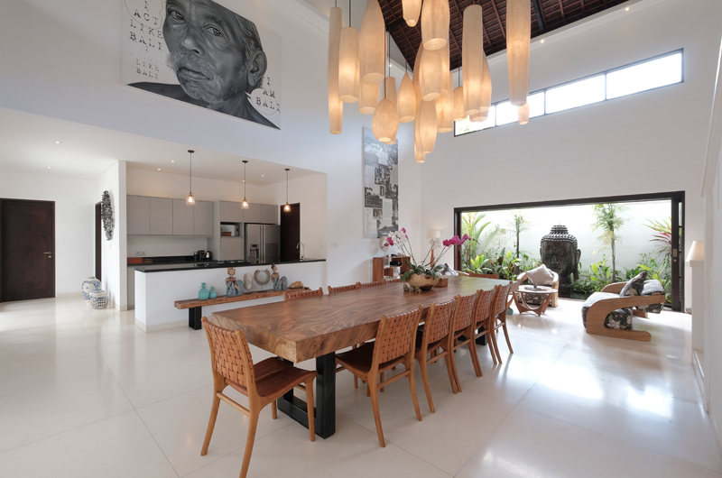Villa Tjitrap Kitchen and Dining Area, Seminyak | 6 Bedroom Villas Bali